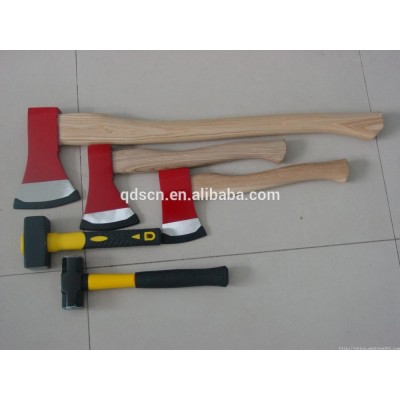 Axes with wooden handle and TPR handle